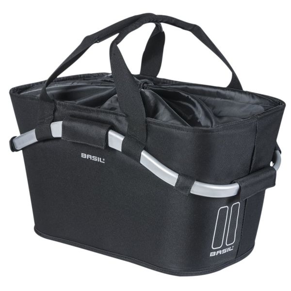 Load image into Gallery viewer, Basil fietsmand classic carry all met mik bevestiging 22 liter 20 x 38 x 17 cm - zwart