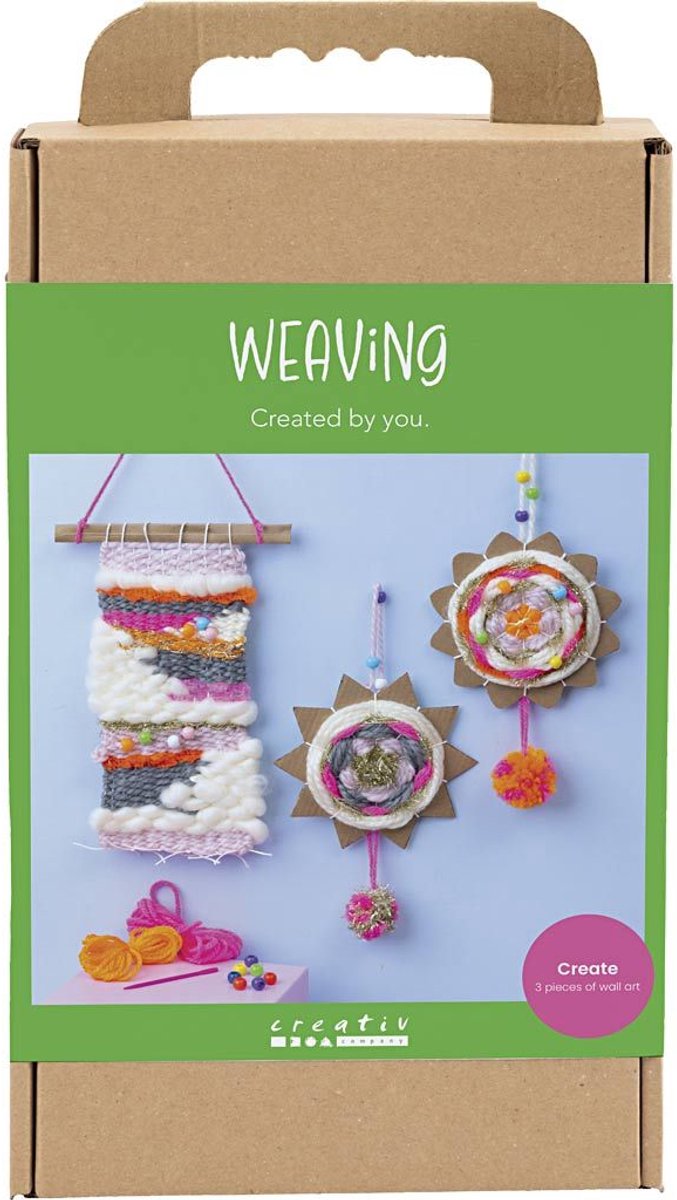Afbeelding laden in galerijviewer, Creativ company https: www.cchobby.nl hobbyset-weven-wandbevestigingen-diverse-kleuren-1-doos