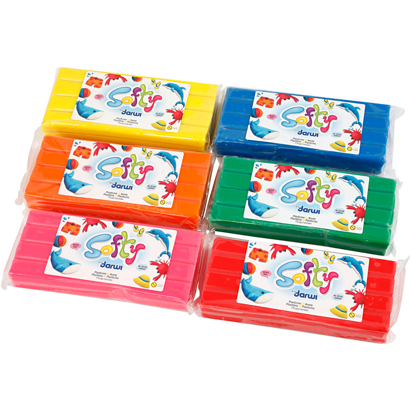 Afbeelding laden in galerijviewer, Https: www.cchobby.nl softy-boetseerklei-diverse-kleuren-6x500-gr-1-doos