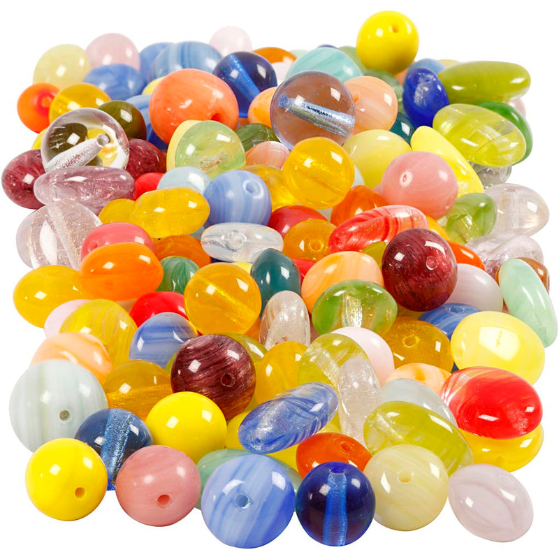 Afbeelding laden in galerijviewer, Https: www.cchobby.nl glazen-kralen-rond-ovaal-cirkel-d-6-13-mm-gatgrootte-0-5-1-5-mm-diverse-kleuren-350-gr-1-doos