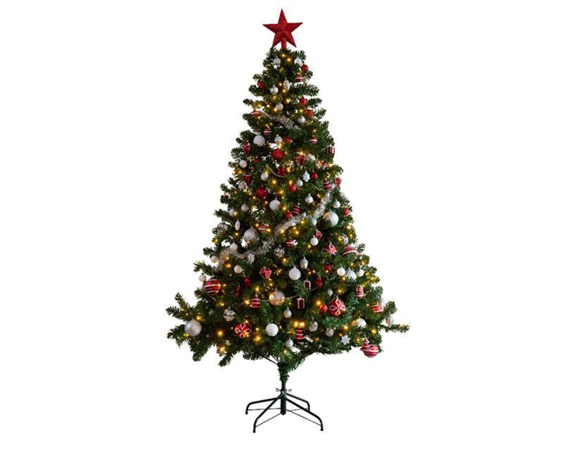 Load image into Gallery viewer, Everlands everland imperial pine inclusief decoratie en verlichting 210cm 380 led lampen warm wit