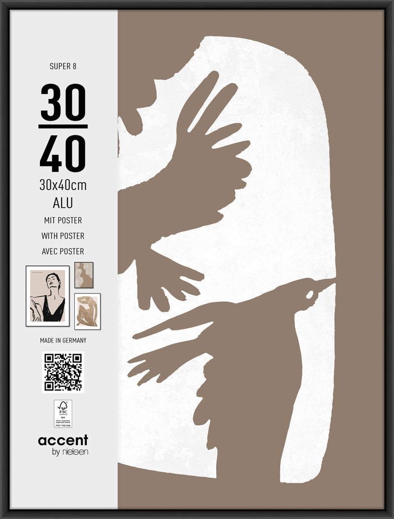 Load image into Gallery viewer, Nielsen design nielsen fotolijst 5430126 super 8 zwart 30x40 cm