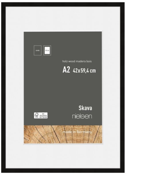 Load image into Gallery viewer, Nielsen design nielsen fotolijst 6341100 skava zwart a2 42x59,4 cm