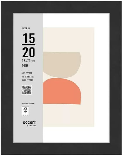 Load image into Gallery viewer, Nielsen design nielsen fotolijst 3217201 wood 19 zwart 15x20 cm