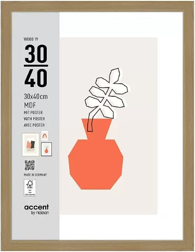 Load image into Gallery viewer, Nielsen design nielsen fotolijst 3230204 wood 19 naturel 30x40 cm