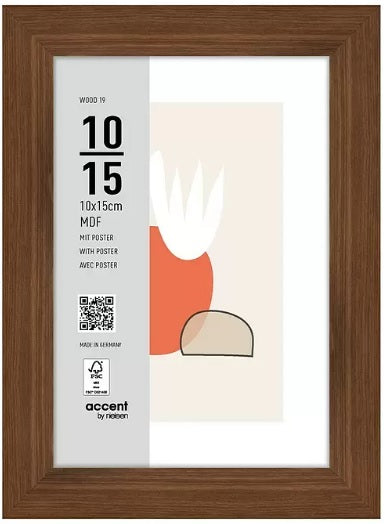Load image into Gallery viewer, Nielsen design nielsen fotolijst 3211205 wood 19 walnut 10x15 cm