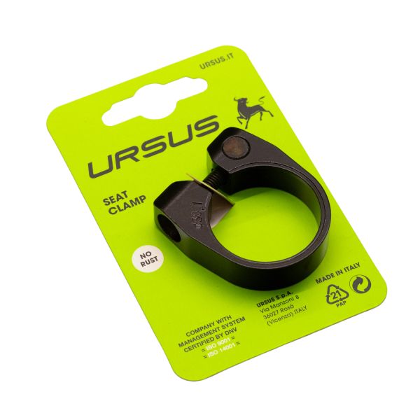Load image into Gallery viewer, Ursus zadelpenklem ø38.1 mm aluminium - zwart