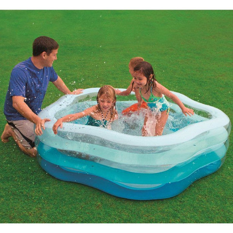 Load image into Gallery viewer, Intex 56495np opblaasbaar zwembad 185x180x53 cm blauw wit