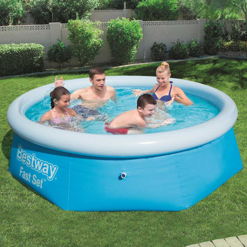 Load image into Gallery viewer, Bestway zwembad opblaasbaar fast set rond 244x66 cm 57265