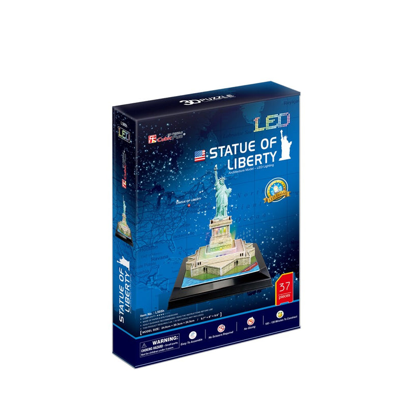 Load image into Gallery viewer, Cubic fun 3d puzzel statue of liberty + led verlichting 37 stukjes
