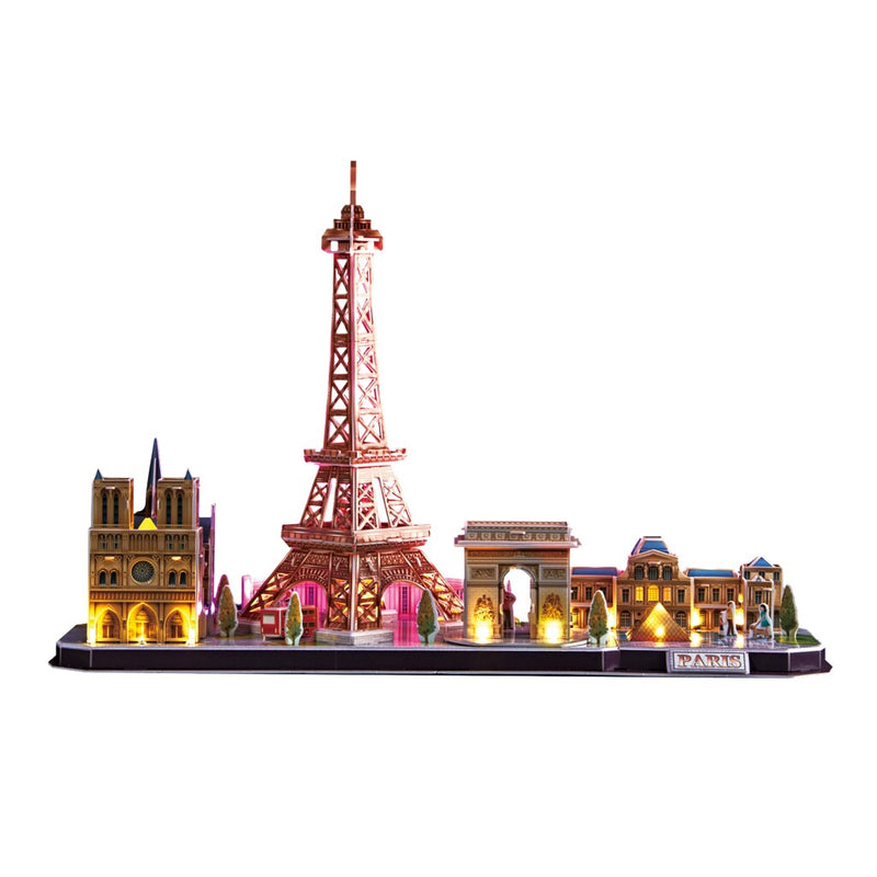 Load image into Gallery viewer, Cubic fun 3d puzzel city line paris met led verlichting, 115dlg.