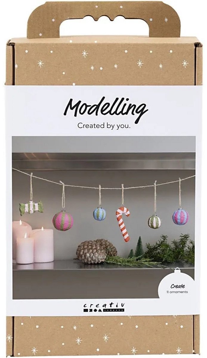 Afbeelding laden in galerijviewer, Creativ company http: www.cchobby.nl hobbyset-boetseren-pulp-kerstfiguren-diverse-kleuren-1-doos