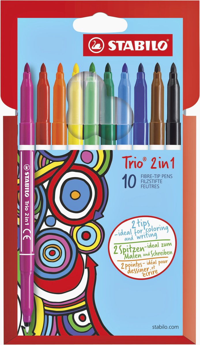 Load image into Gallery viewer, Stabilo trio 2in1 ergonomische kleurpotloden - 10dlg.