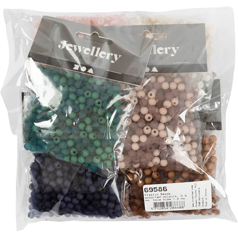 Afbeelding laden in galerijviewer, Https: www.cchobby.nl plastic-kralen-d-6-mm-gatgrootte-1-5-mm-inhoud-kan-varieren-ca-10x150-stuk-diverse-kleuren-8x40-gr-1-doos