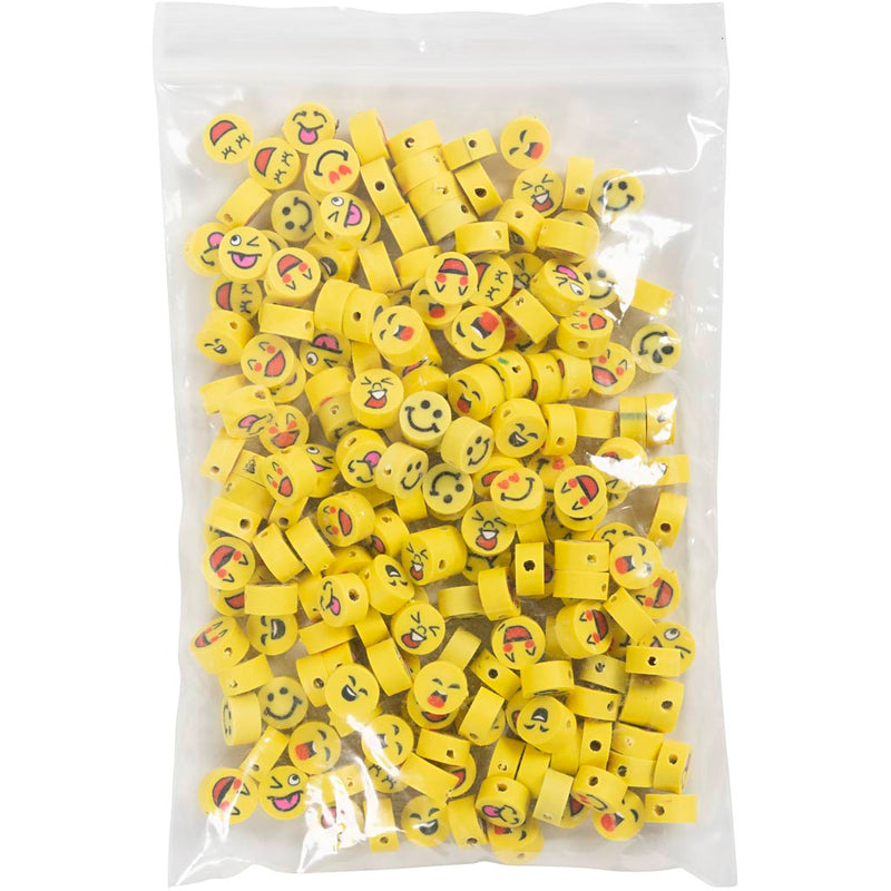 Afbeelding laden in galerijviewer, Https: www.cchobby.nl figuurkralen-emoji-d-10-mm-gatgrootte-1-5-mm-200-stuk-1-doos