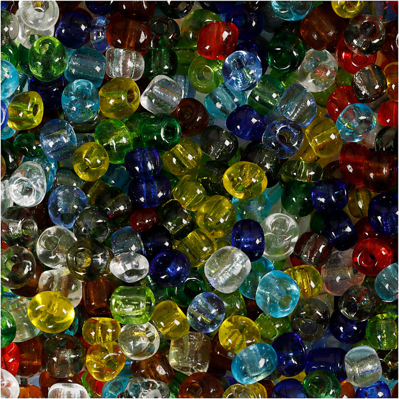 Afbeelding laden in galerijviewer, Https: www.cchobby.nl rocailles-d-4-mm-afm-6-0-gatgrootte-0-9-1-2-mm-transparant-glans-1000-gr-1-doos