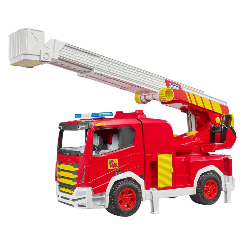 Load image into Gallery viewer, Bruder roadmax brandweerwagen met draaibare ladder