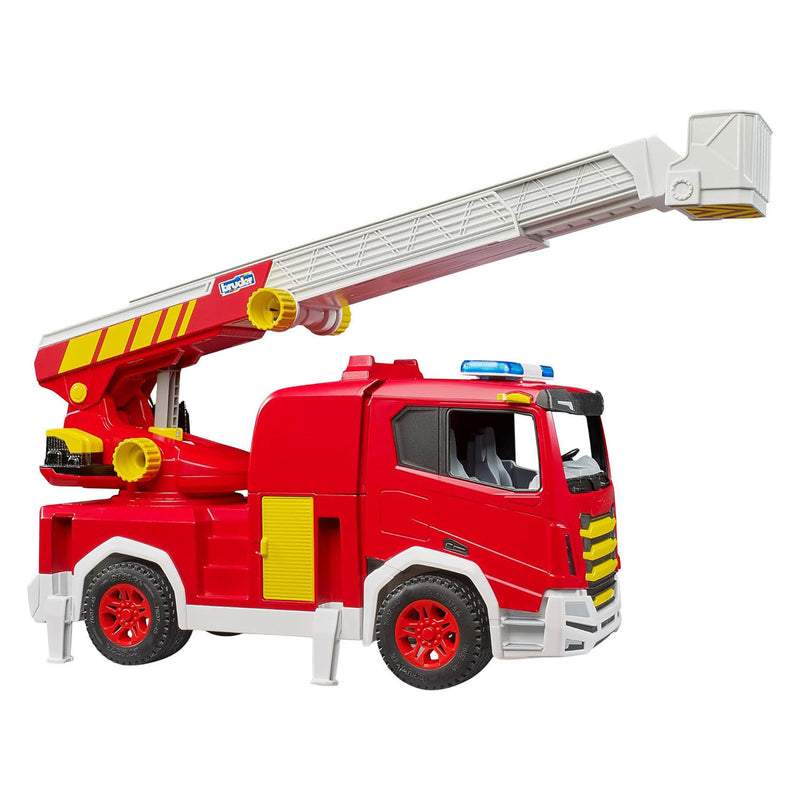 Load image into Gallery viewer, Bruder roadmax brandweerwagen met draaibare ladder