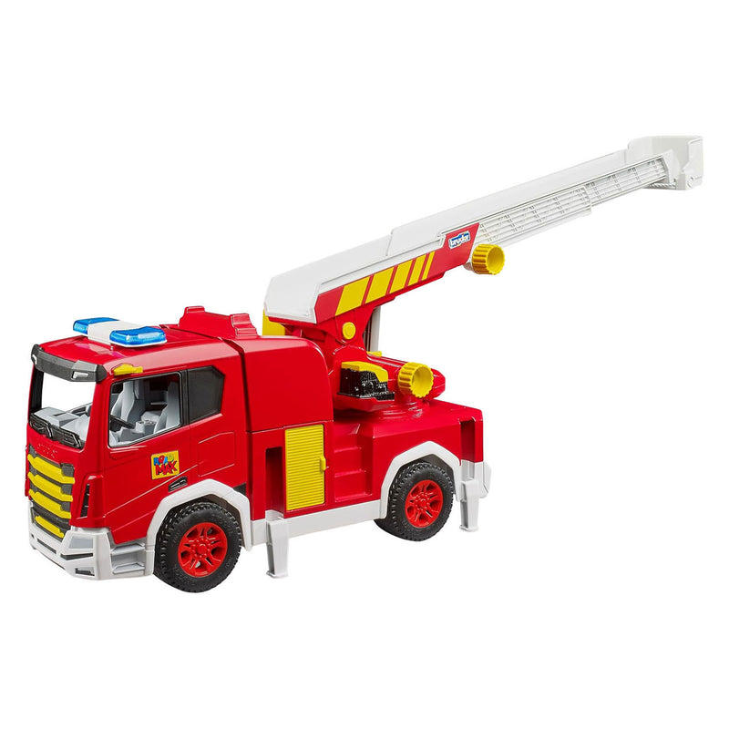 Load image into Gallery viewer, Bruder roadmax brandweerwagen met draaibare ladder