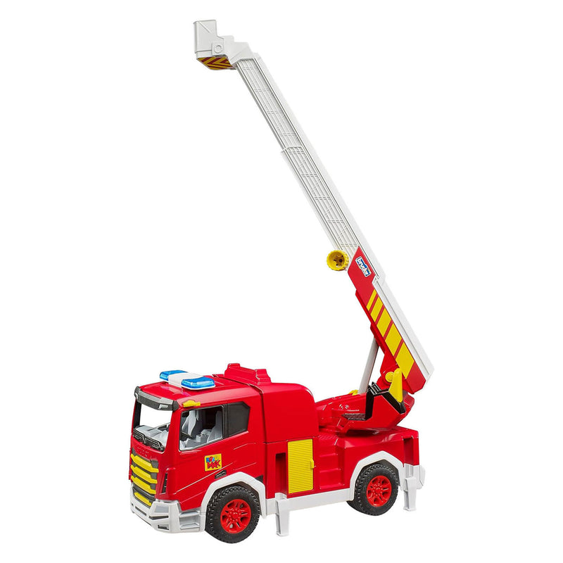 Load image into Gallery viewer, Bruder roadmax brandweerwagen met draaibare ladder