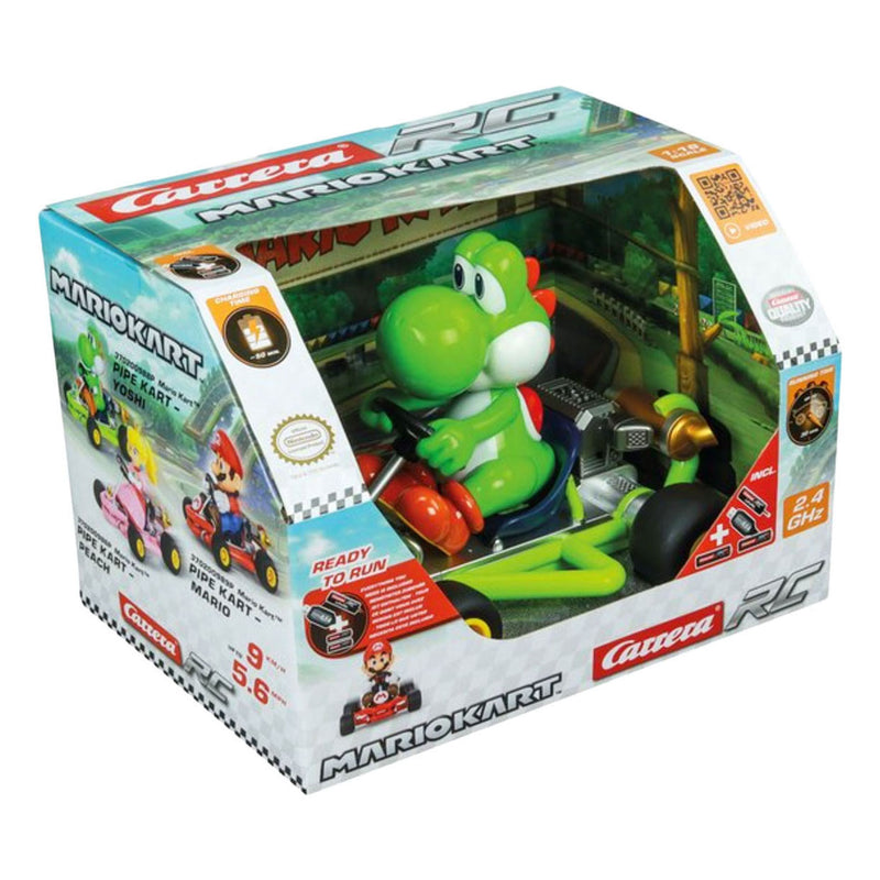 Load image into Gallery viewer, Carrera rc mario pipe kart auto racing yoshi - 1:18