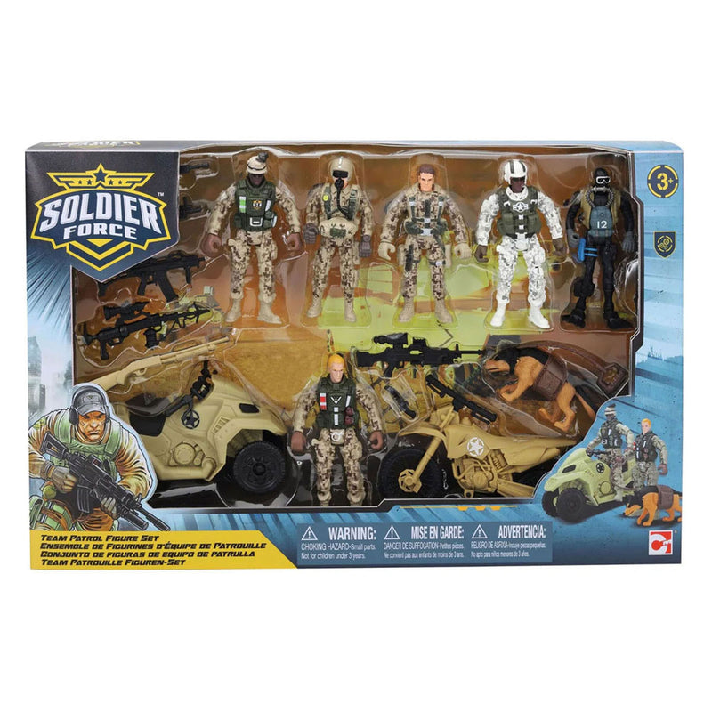 Load image into Gallery viewer, Rc soldier foe speelfiguren set 6 soldaten, hond en 2 motorfietsen
