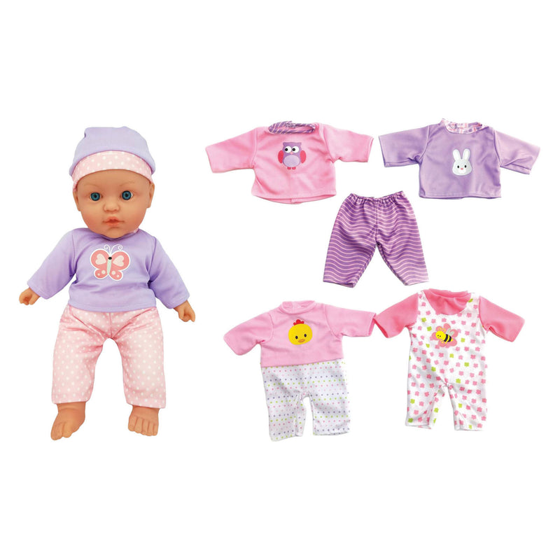 Afbeelding laden in galerijviewer, Babypop met geluiden en outfits - 41cm