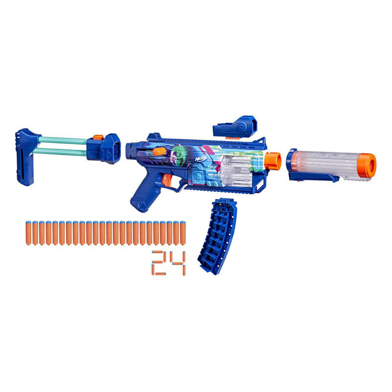 Load image into Gallery viewer, Nerf loadout cyberlight ghost blaster voor foamdarts en 24 n1-darts