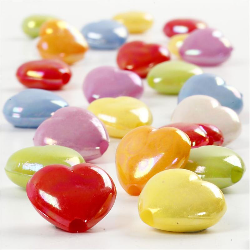 Load image into Gallery viewer, Creativ company http: www.cchobby.nl hart-kralen-afm-25x15-mm-gatgrootte-3-mm-ca-100-stuk-70-gr-125-ml-1-doos