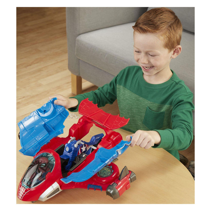 Load image into Gallery viewer, Super hero adventures spiderman jetquarters speelset