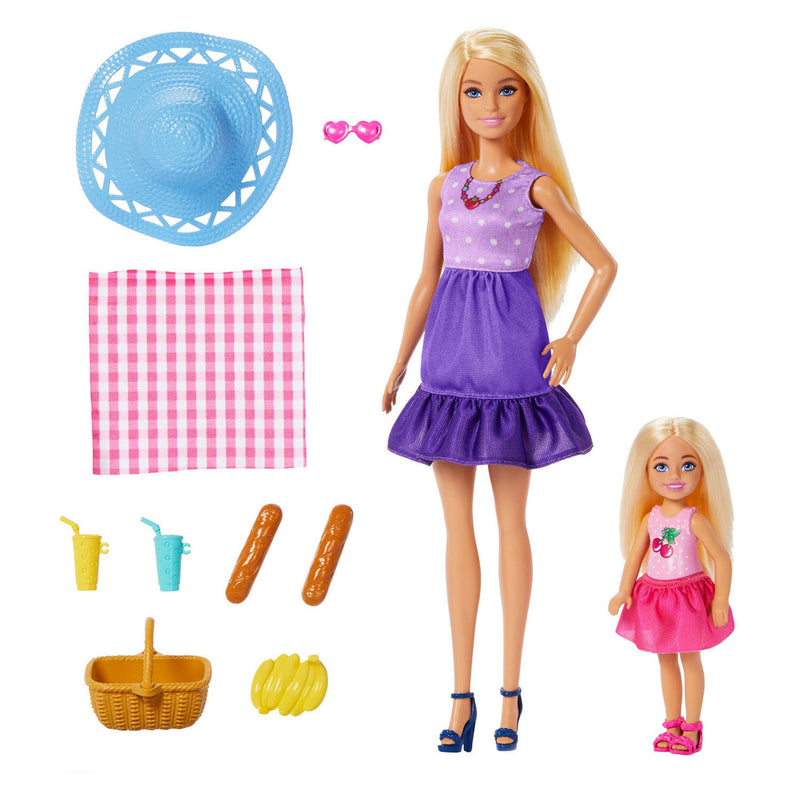 Afbeelding laden in galerijviewer, Mattel barbie malibu picknickset met chelsea pop