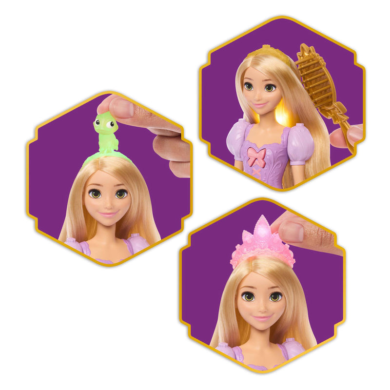 Load image into Gallery viewer, Mattel disney princess lichtgevend haar rapunzel modepop - magisch haar modepop speelgoed