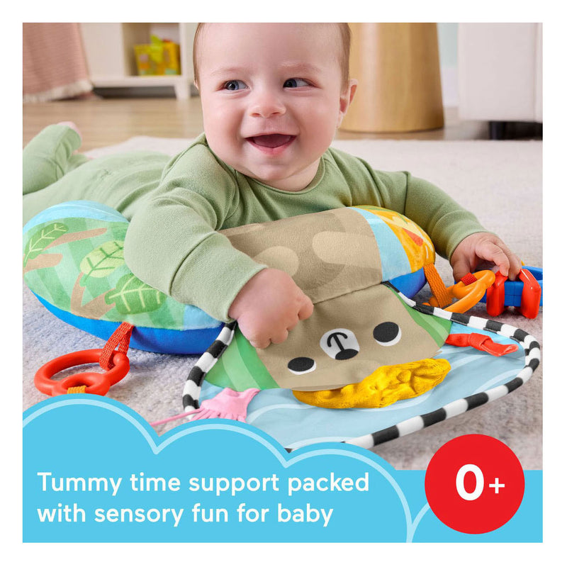 Load image into Gallery viewer, Fisher-price zintuiglijke avonturen buikligtrainer - voor pasgeborenen met bijtring en rammelaar
