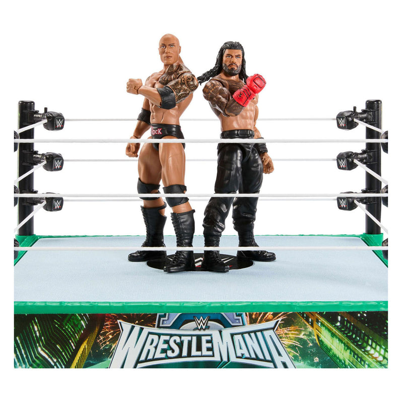 Load image into Gallery viewer, Mattel wwe vechtring met 2 speelfiguren