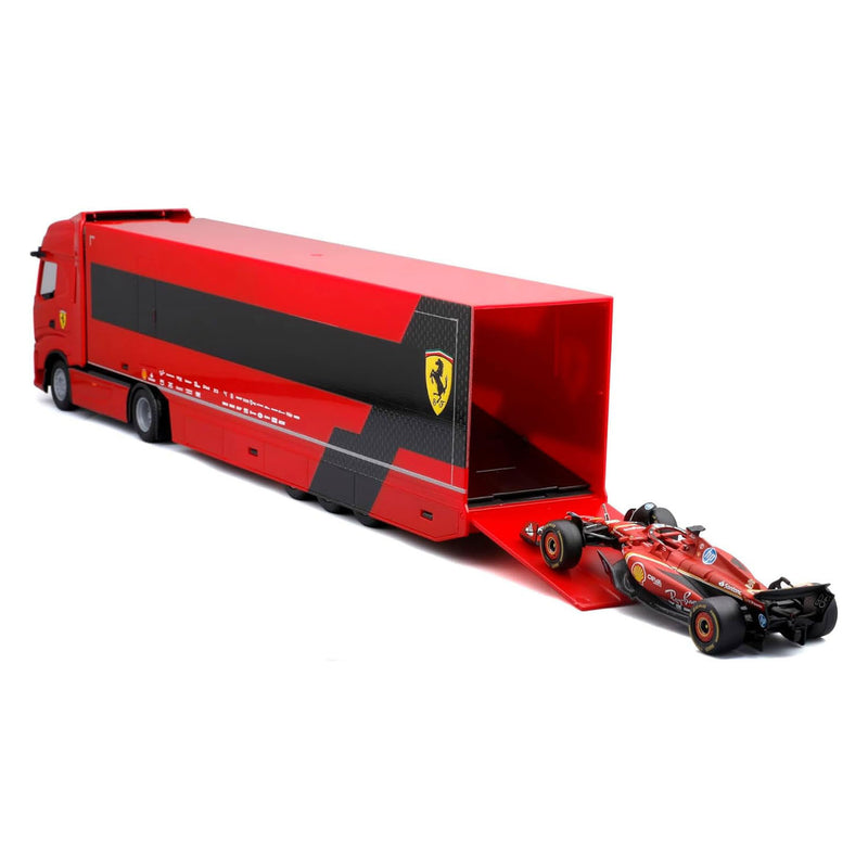 Load image into Gallery viewer, Burago iveco scuderia ferrari vrachtwagen - 1:43
