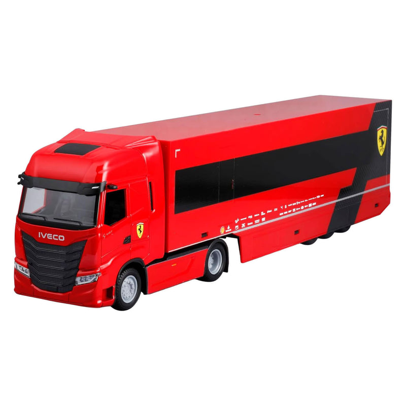 Load image into Gallery viewer, Burago iveco scuderia ferrari vrachtwagen - 1:43