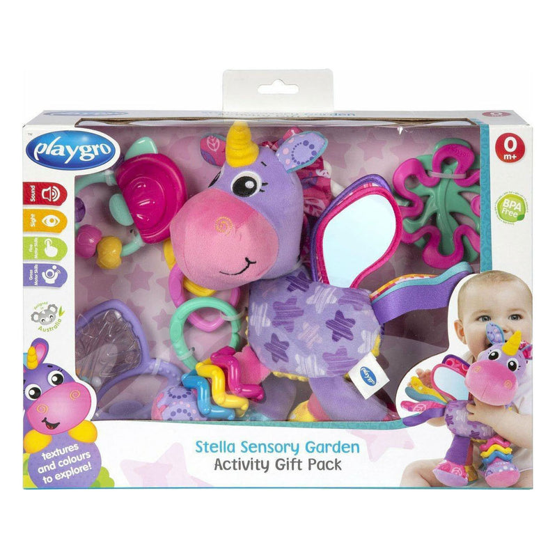 Load image into Gallery viewer, Playgro sensorische stella eenhoorn ontdek en speel geschenkset