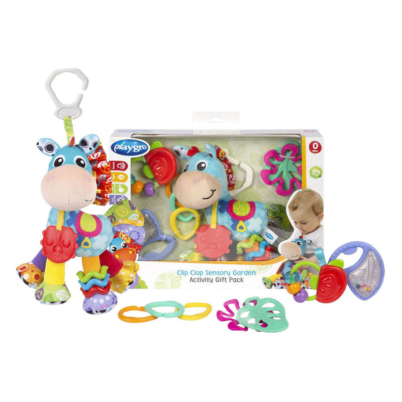 Load image into Gallery viewer, Playgro sensorische clip clop eenhoorn ontdek en speel geschenkset