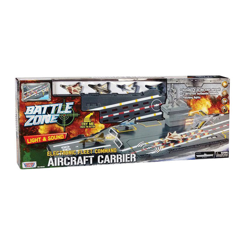Load image into Gallery viewer, Battle zone vliegdekschip met licht en geluid - incl. 4 vliegtuigen