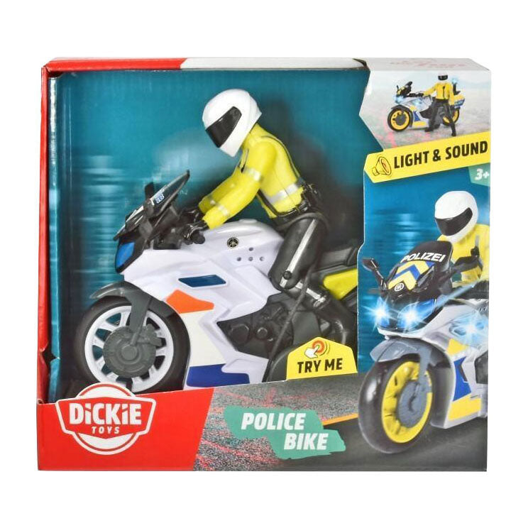 Load image into Gallery viewer, Dickie toys politie motor - belgische versie - 17 cm - licht geluid - speelgoedvoertuig