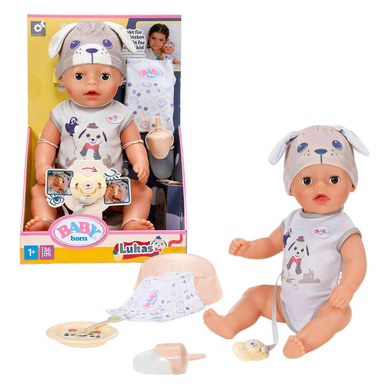 Load image into Gallery viewer, Baby born soft touch little boy lukas dog - 36cm