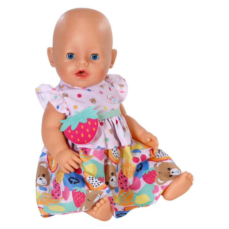 Load image into Gallery viewer, Baby born fruitjurk met aardbeien handtas - 43cm