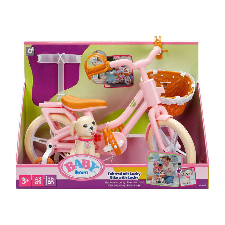 Load image into Gallery viewer, Baby born fiets met lucky