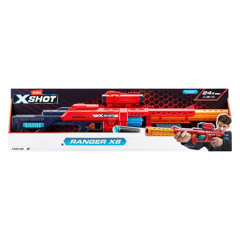 Load image into Gallery viewer, Xshot zuru x-shot excel red range x8 blaster met 24 pijlen