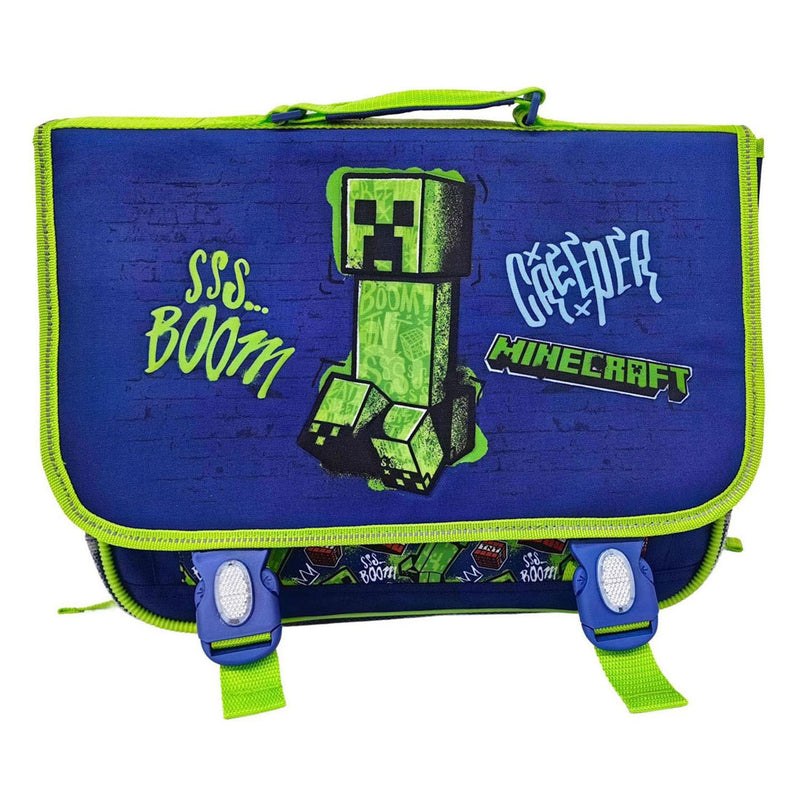 Load image into Gallery viewer, Minecraft schooltas 2 compartimenten met voorzak - 31,5x41x15cm