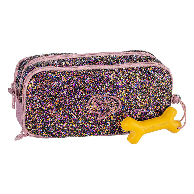Load image into Gallery viewer, Stones and bones rowan 2.0 - etui - pennenzak voor kinderen - 3 vakken - glamour - lila