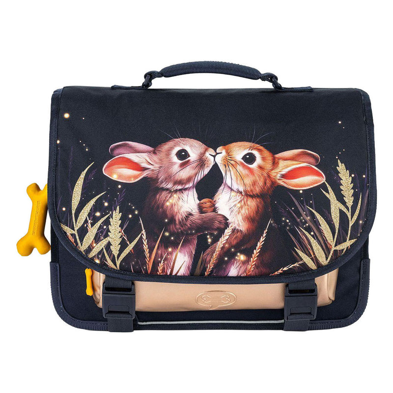 Load image into Gallery viewer, Stones and bones twilight bunnies navy lotus schooltas