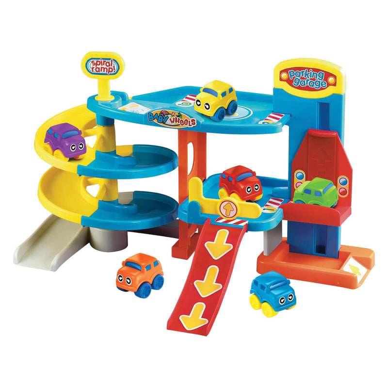 Load image into Gallery viewer, Baby wheel parkeer garage met 6 autos