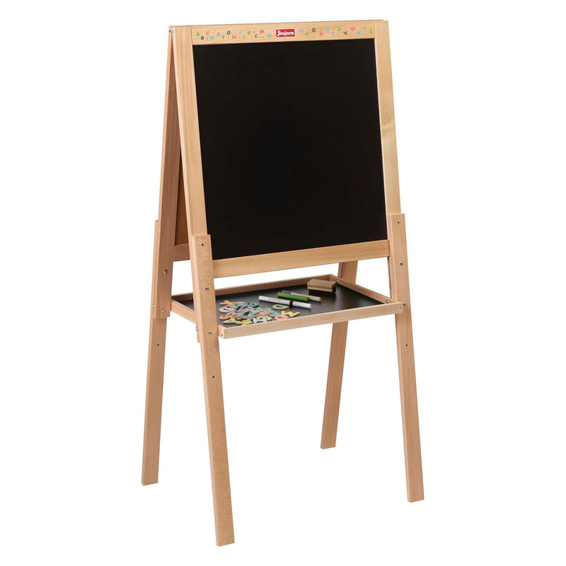 Load image into Gallery viewer, Jeujura houten dubbelzijdig krijt en whiteboard