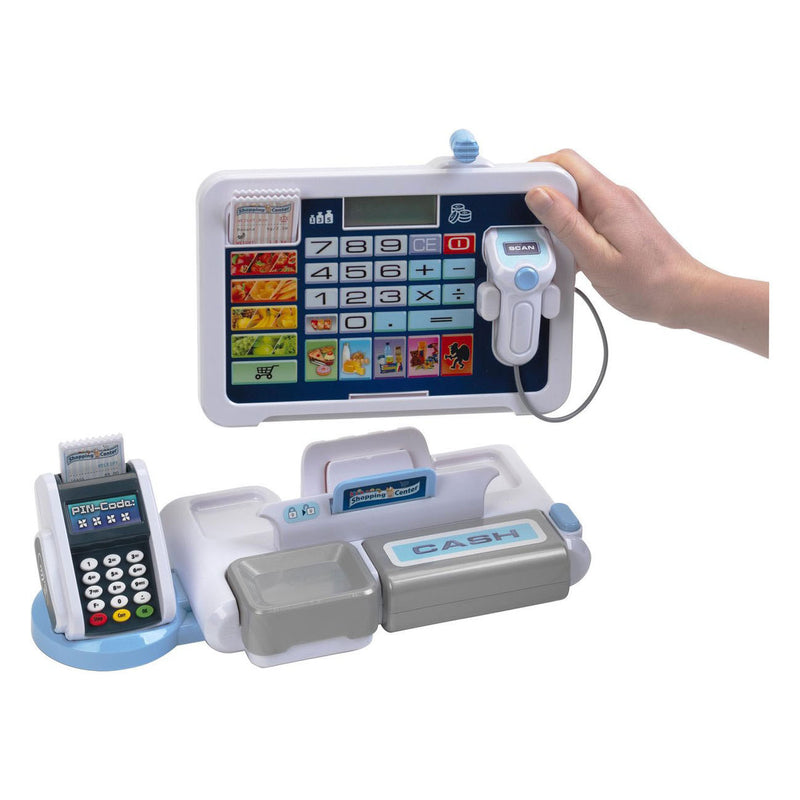 Afbeelding laden in galerijviewer, Klein toys - speelgoed kassa - incl. geluidseffecten, speelgoed munten, biljetten en credit card - meerkleurig